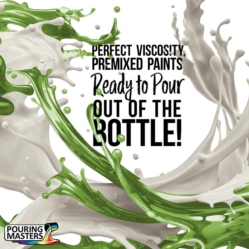POURING MASTERS Grass Green Acrylic Ready to Pour Pouring Paint - Premium 8-Ounce Pre-Mixed Water-Based - for Canvas, Wood, Paper, Crafts, Tile, Rocks and More - Image 2